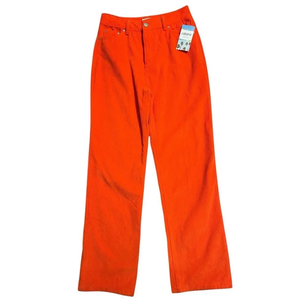 CABANA CROWN & IVY NWT Straight Leg Corduroy Pants *Red Spade 4